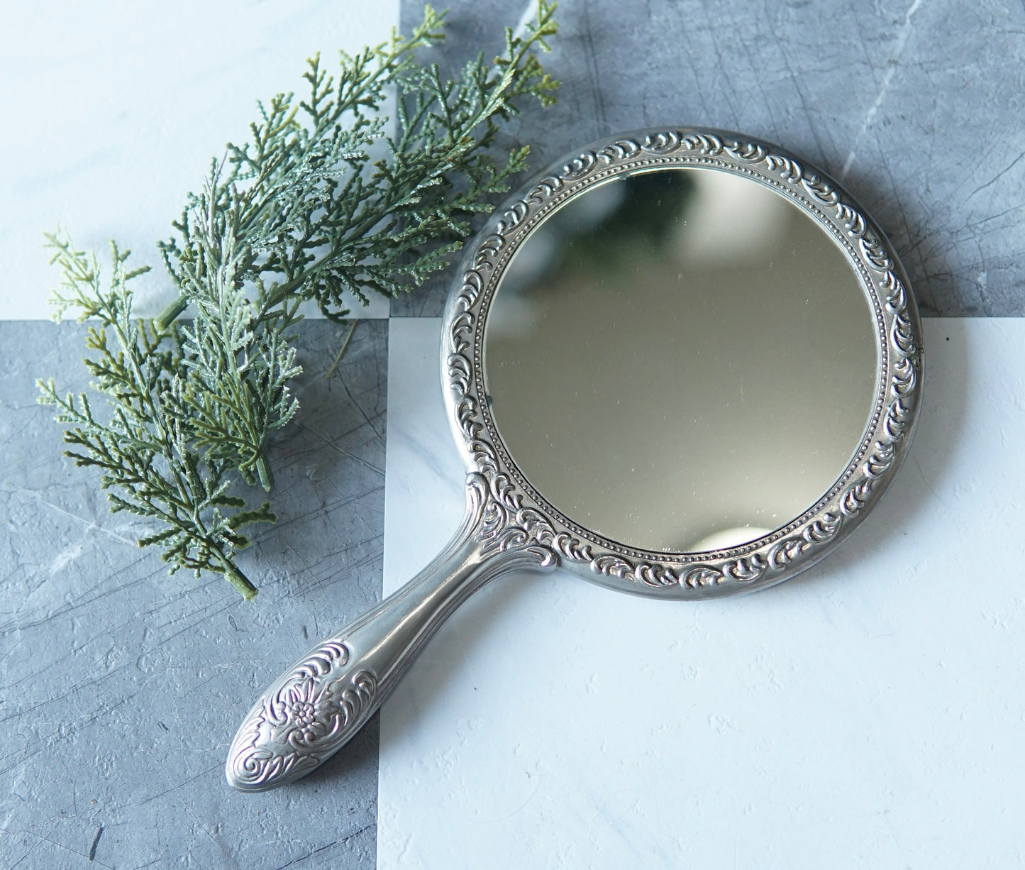 Antique Silver Plated Mirror